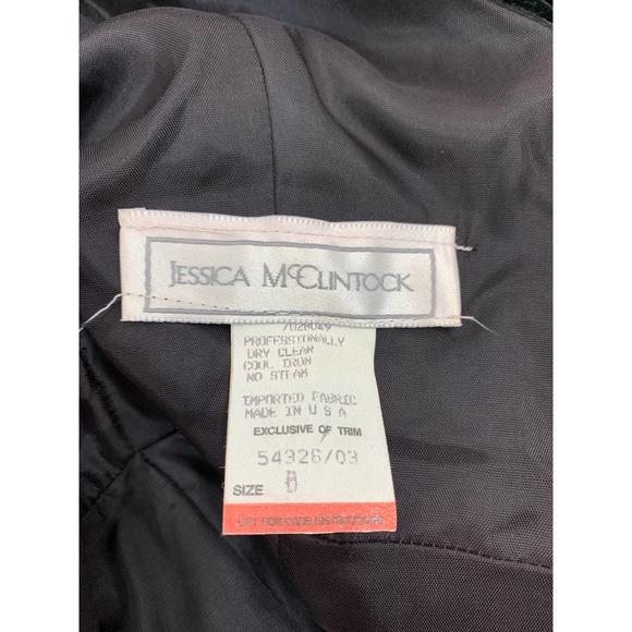 Vintage 90s Jessica McClintock VictorianGoth SteamPunk Witchy Belle Epoque Dress - Picture 9 of 11